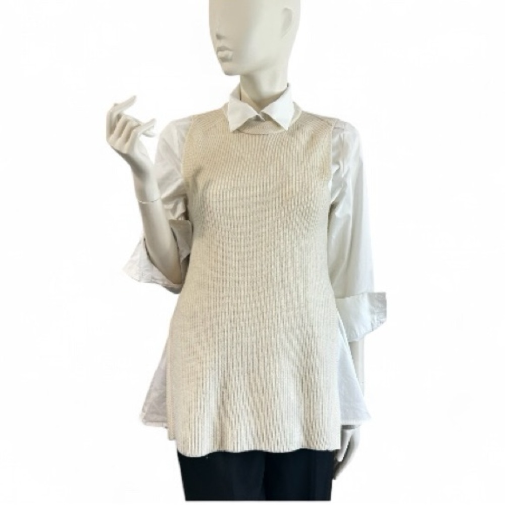 Aritzia Wilfred Soft Wool Sleeveless Tunic Sweater